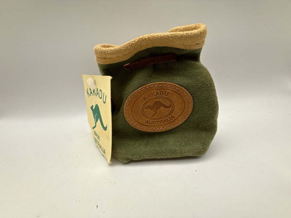 Kakadu Australia Genuine Deer Leather Small Drawstring Pouch Coin Purse